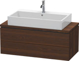 DURAVIT L-Cube Konsolenwaschtischunterbau 1020 mm betongrau matt, 2 Schubkästen, Tip-On