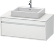Duravit Ketho Waschtischunterbau wandhängend 1000 mm weiß matt 1 Auszug für Aufsatzwaschtisch