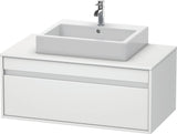 Duravit Ketho Waschtischunterbau wandhängend 1000 mm weiß matt 1 Auszug für Aufsatzwaschtisch