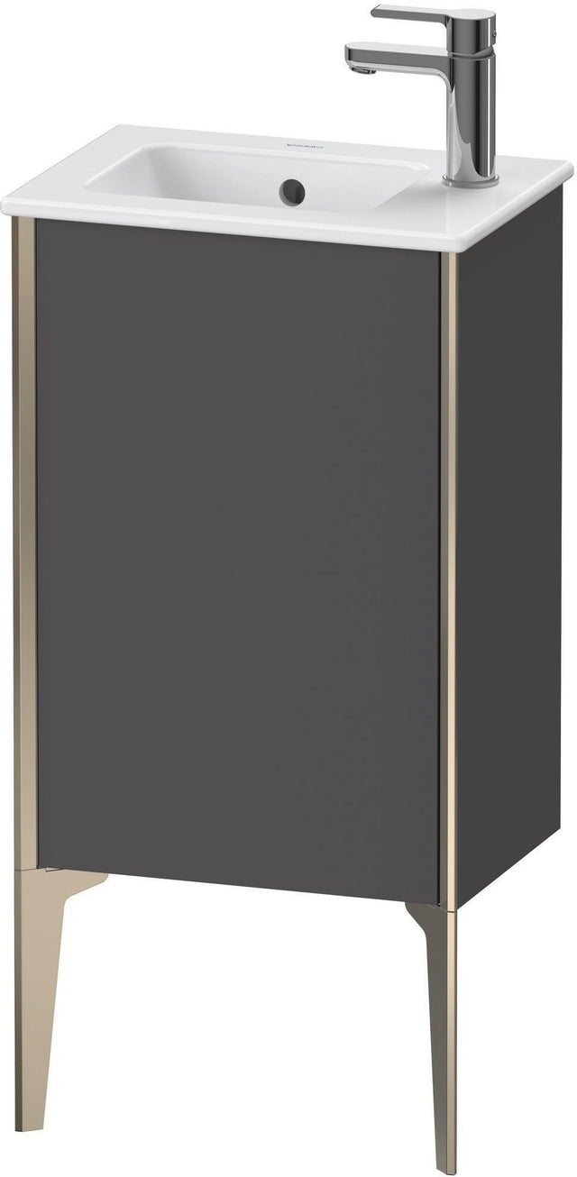 Duravit XViu Waschtischunterbau bodenstehend 594 mm graphit matt – 1 Tür, Tip-On-Technik