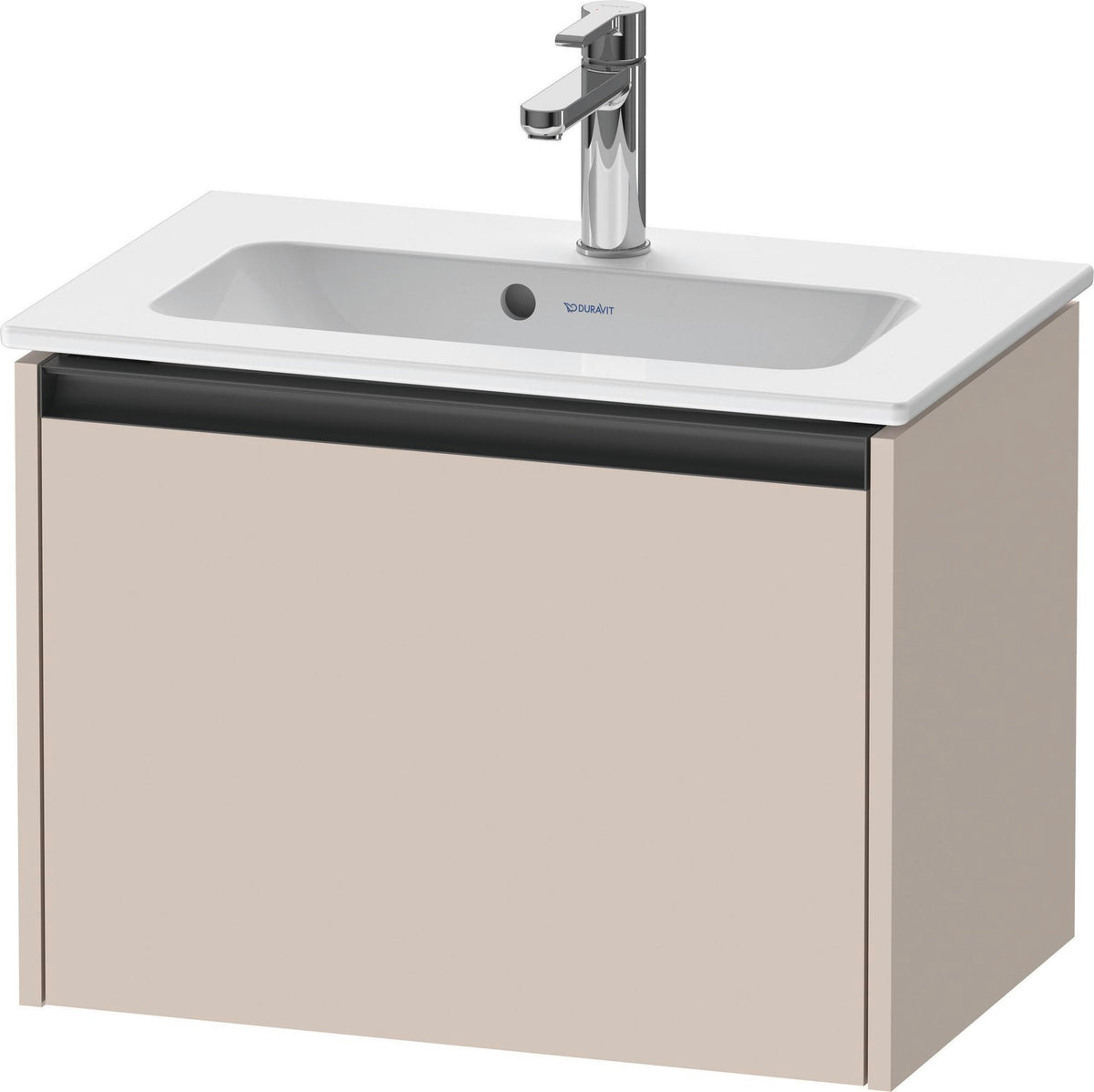 DURAVIT Ketho.2 Waschtischunterbau 610 mm betongrau matt mit Soft-Close-Auszug