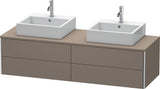 Duravit XSquare Waschtischunterbau 1600 mm betongrau matt, 4 Schubkästen, wandhängend