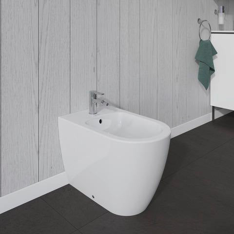 DURAVIT Stand-Bidet ME by Starck 600 mm Weiß Seidenmatt mit Hahnlochbank