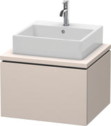 DURAVIT L-Cube Konsolenwaschtischunterbau 620 mm betongrau matt, 1 Auszug, wandhängend
