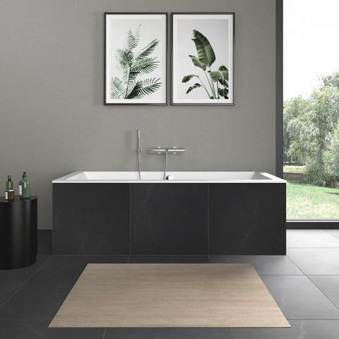 DURAVIT DuraSquare Einbau-Badewanne 1800x800 mm Weiß Matt mit Fußgestell und 2 Rückenschrägen