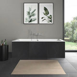DURAVIT DuraSquare Einbau-Badewanne 1800x800 mm Weiß Matt mit Fußgestell und 2 Rückenschrägen