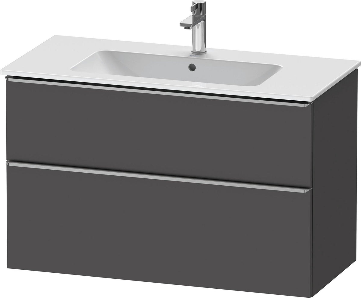 DURAVIT D-Neo Waschtischunterbau 1010 mm Eiche Schwarz mit Bronze Griff