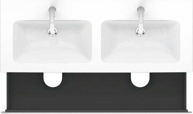 Duravit L-Cube Waschtischunterbau 1290 mm taupe supermatt mit Tip-On-Technik