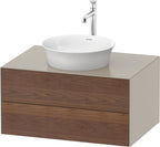 amerikanisch nussbaum / taupe seidenmatt / Massivholz
