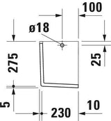 DURAVIT Halbsäule Starck 3 aus Sanitärkeramik für Waschtische 030050, 075045, 030160, 030155, weiß