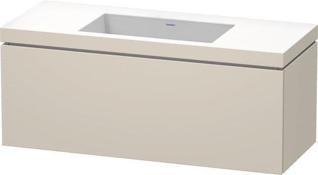 Duravit Waschtischset L-Cube 1200x480mm mit Vero Air Möbelwaschtisch, wandhängend, ohne Überlauf