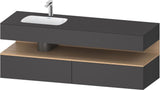 DURAVIT Qatego Studio F. A. Porsche Einbauwaschtisch mit Konsolenwaschtischunterbau 1600 mm Weiß Matt