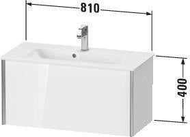 Duravit Waschtischunterbau XVIU 810x400x390mm 1 Az Nussbaum mittel s-matt