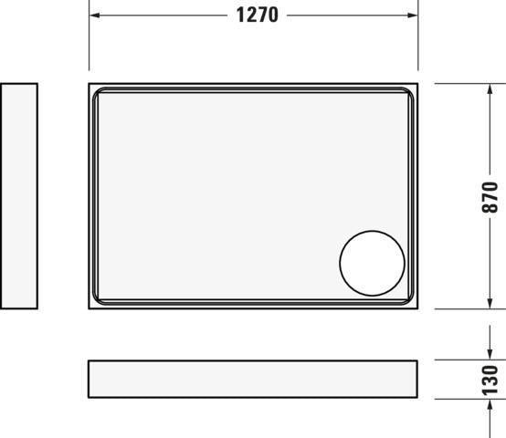 DURAVIT Starck Slimline Duschwanne 1200x800x55 mm Weiß Sanitäracryl von Philippe Starck