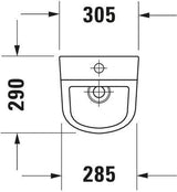 Duravit No.1 Urinal 305 mm rimmless weiß mit Zielfliege, Zulauf oben