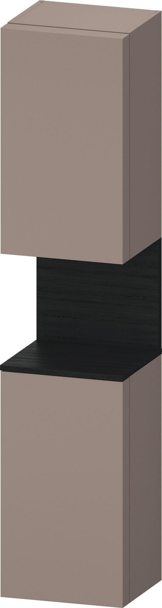 DURAVIT Qatego Hochschrank 400 mm, 2 Türen, weiß Hochglanz, Eiche Schw. Matt