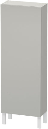 Duravit L-Cube Halbhochschrank 500 mm, 1 Tür links, betongrau matt, wandhängend, Soft-Close