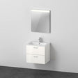 DURAVIT XBase Möbel-Set 630 mm mit Waschtisch, Unterbau, 2 Schubladen & Spiegel – Weiß Glänzend