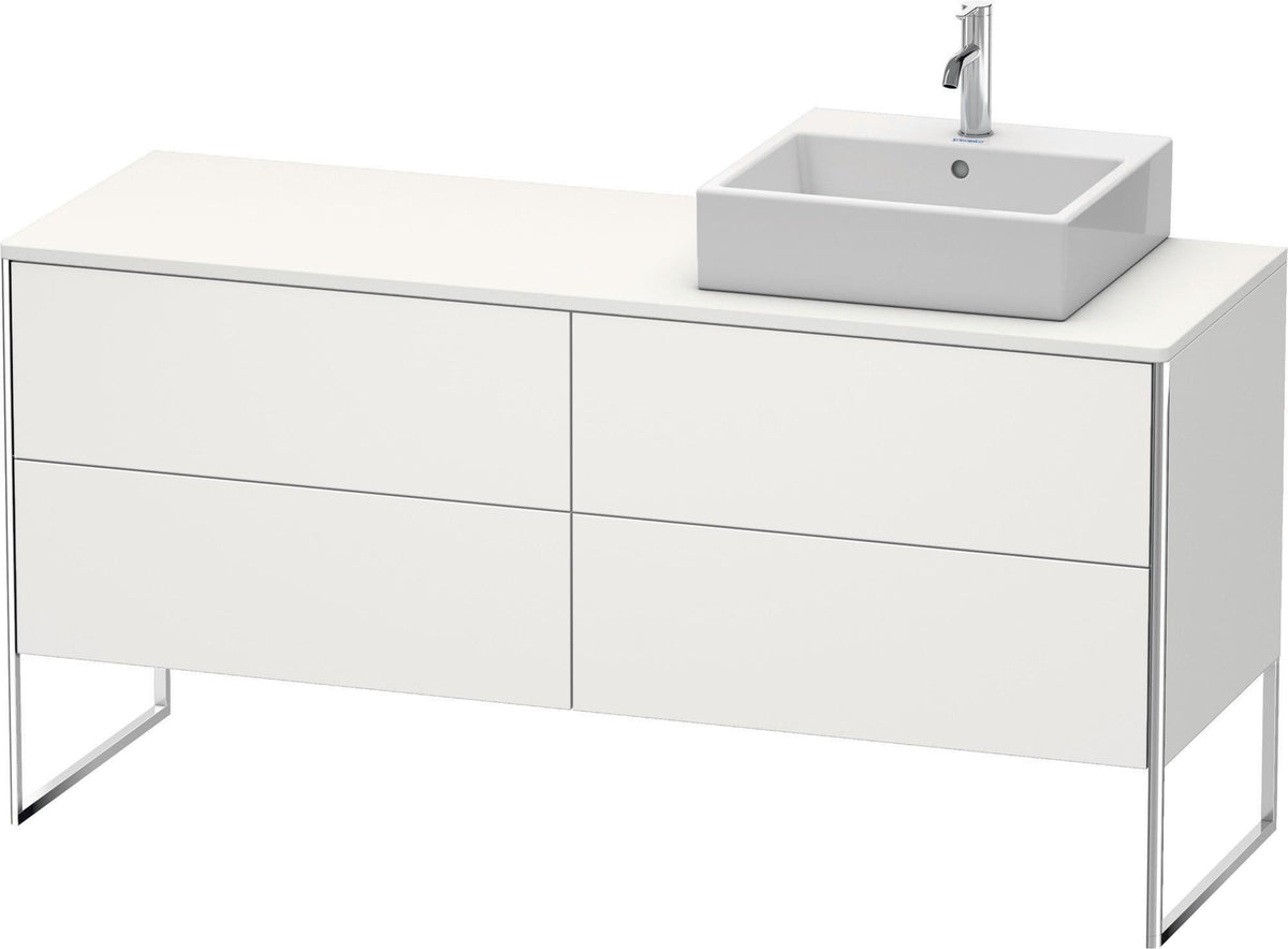 DURAVIT XSquare Waschtischunterbau bodenstehend 1600 mm betongrau matt mit 4 Auszügen