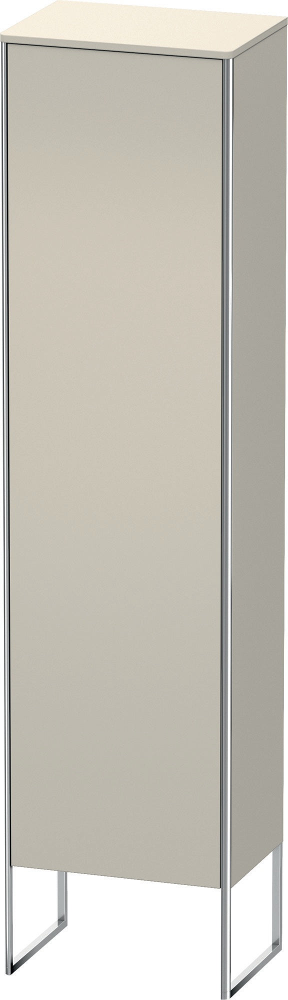 Duravit Hochschrank XSquare, bodenstehend, 1 Tür, Tip-On, Basalt Matt, 2016 mm