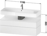 Duravit Qatego Waschtischunterbau 1190 mm Eiche Terra Matt mit Tip-On Technik