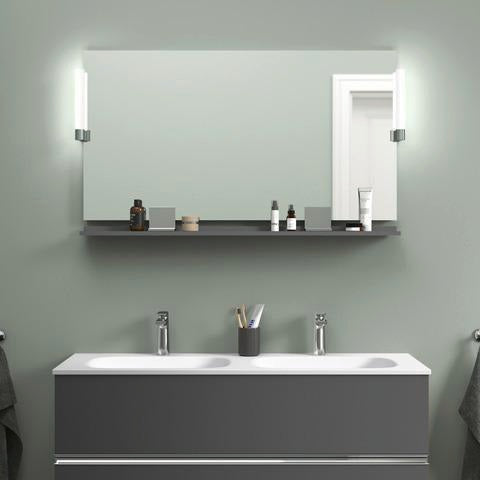 DURAVIT Sivida Spiegel 1250x650x36 mm mit LED, Dimmfunktion und Sensorschalter – Chrom/Weiß Matt