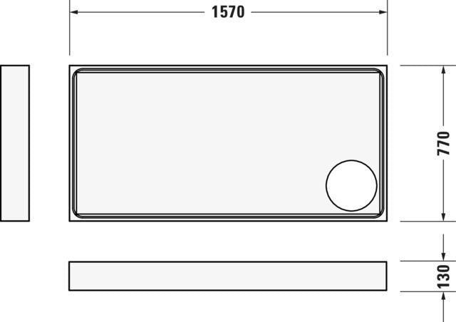 DURAVIT Starck Slimline Duschwanne 1400x750 mm Weiß Sanitäracryl mit Antislip