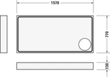 DURAVIT Starck Slimline Duschwanne 1400x750 mm Weiß Sanitäracryl mit Antislip