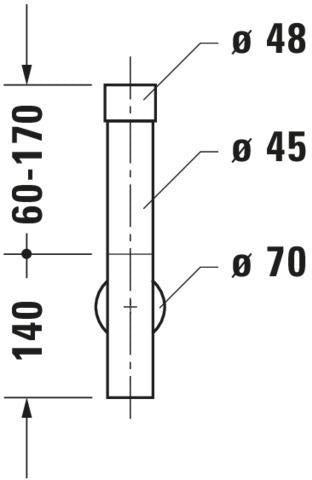 Duravit DU Design Siphon Schwarz Matt – Flaschensiphon Universal mit Rosette