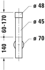 Duravit DU Design Siphon Schwarz Matt – Flaschensiphon Universal mit Rosette