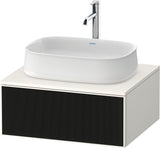 DURAVIT Zencha Konsolen-Waschtischunterbau 650 mm Eiche Anthrazit mit 1 Auszug und Push-Open