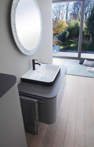 DURAVIT Aufsatzbecken Happy D.2 Plus 600 mm Weiß mit Überlauf und Hahnlochbank