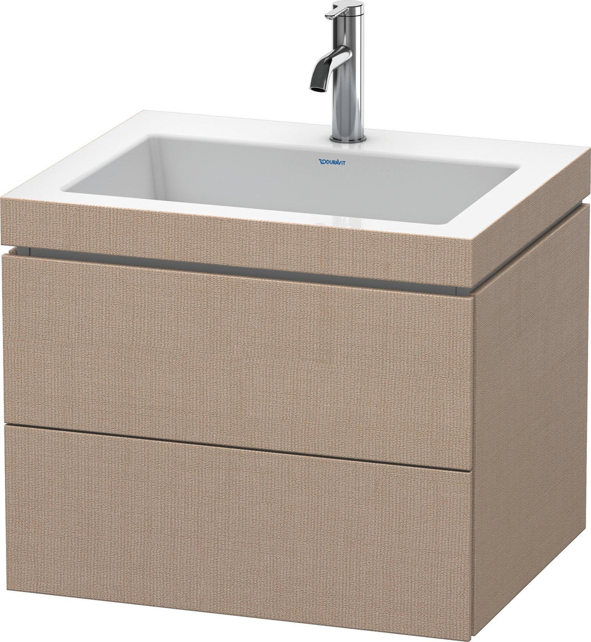 Duravit L-Cube Waschtischset mit Vero Air 500x600x480 mm, 2 Schubkästen, Graphit Matt