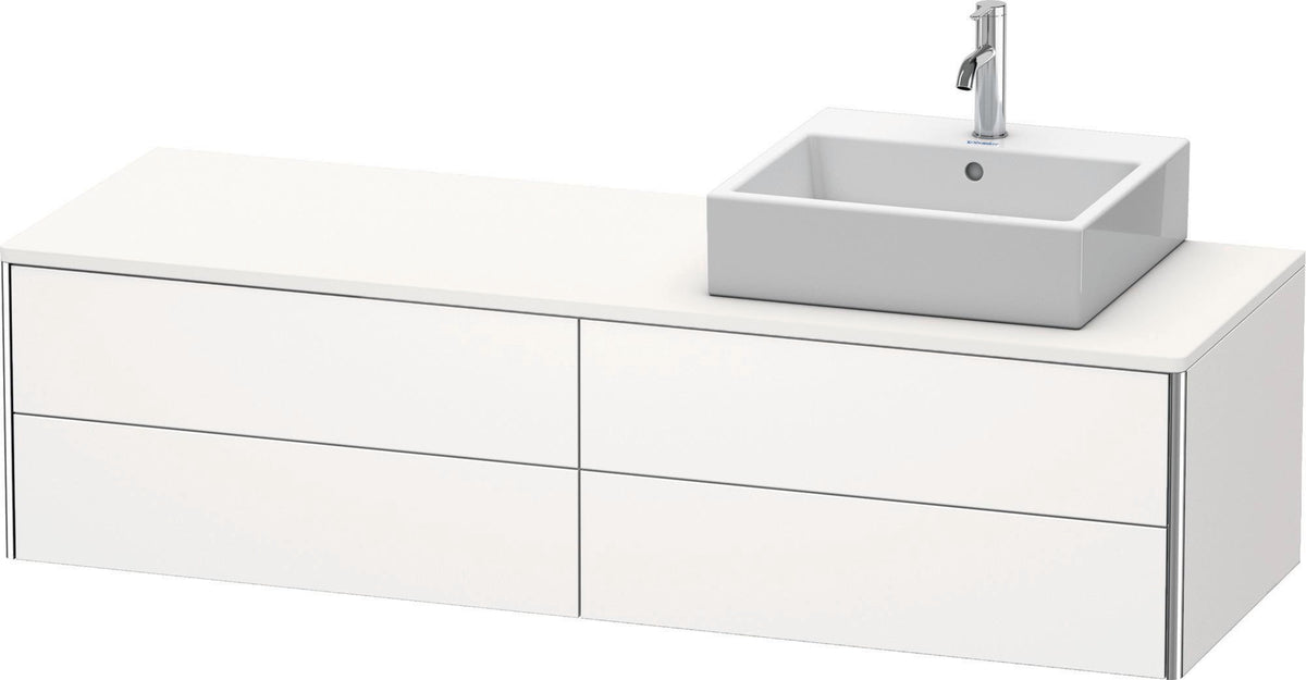 Duravit XSquare Waschtischunterbau 1600 mm betongrau matt, 4 Schubkästen, wandhängend