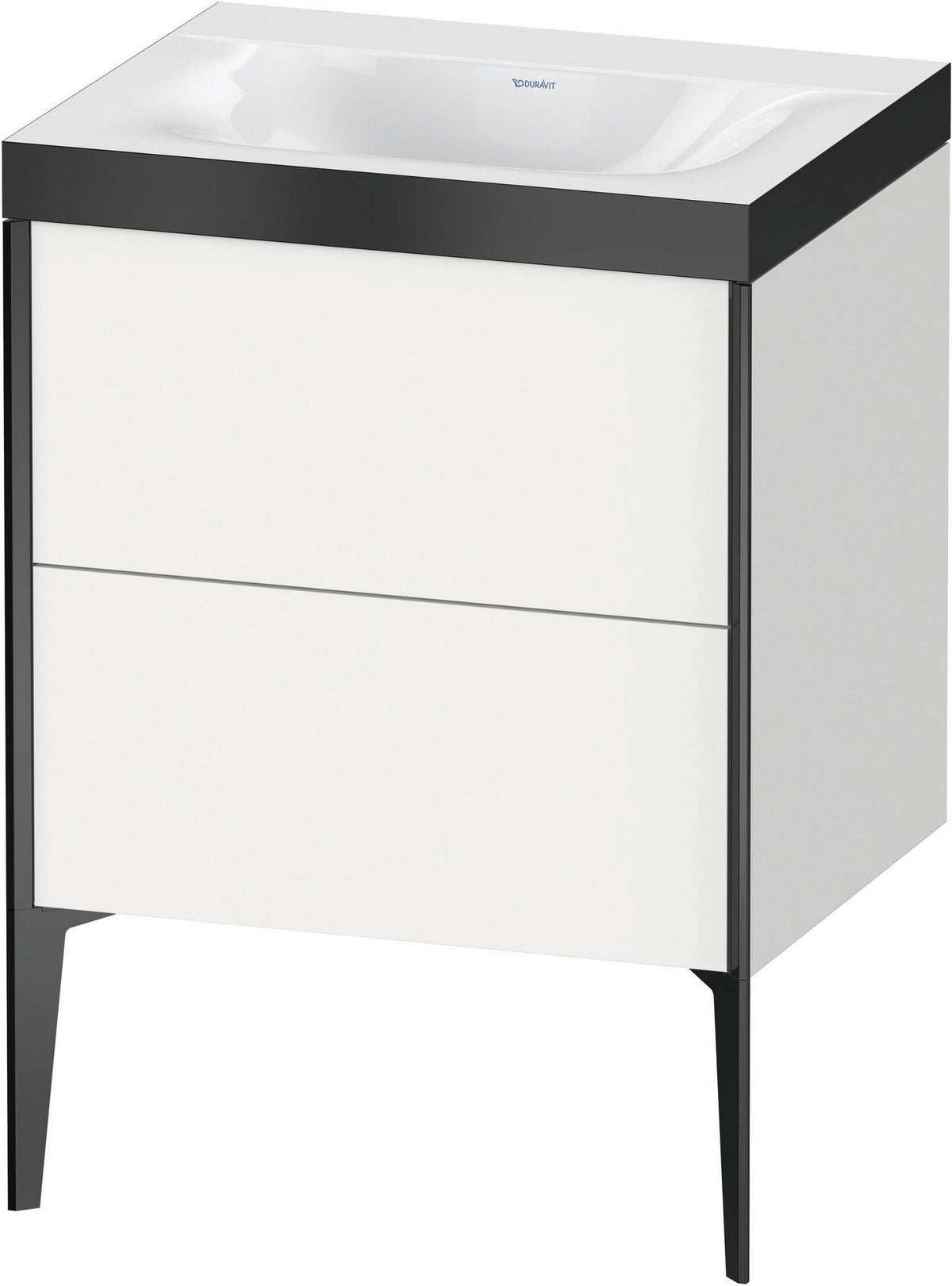 DURAVIT XViu c-bonded Waschtischunterbauset 600x480x610mm mit 2 Auszügen, weiß seidenmatt