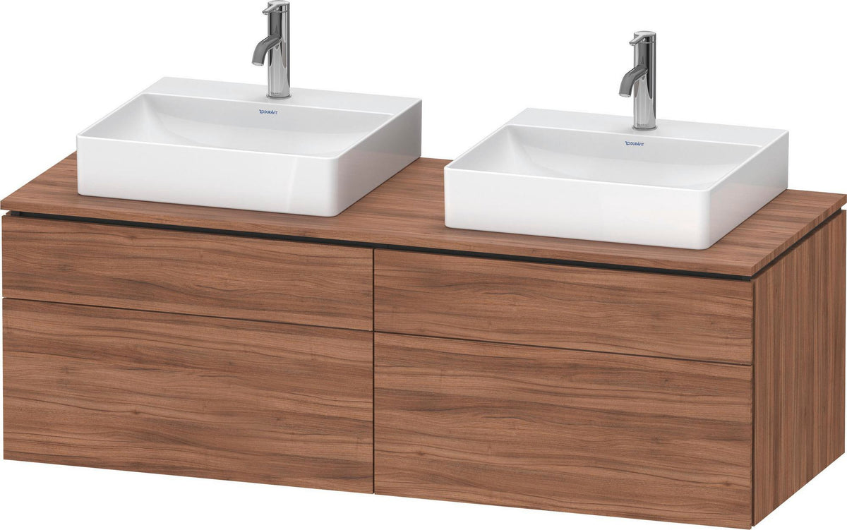 DURAVIT L-Cube Waschtischunterbau 1420 mm Taupe supermatt mit Tip-on und Soft-Close
