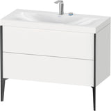 DURAVIT XViu c-bonded Waschtischset 1000 mm weiß mit 2 Auszügen, bodenstehend