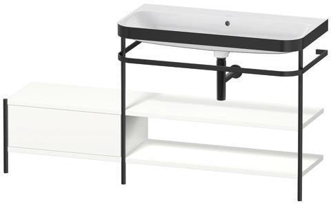 Duravit Waschtischset HAPPY D.2 PLUS 1600x490mm ein Hahnloch taupe supermatt