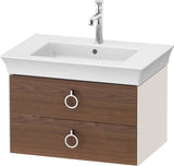 DURAVIT Waschtischunterbau White Tulip 684 mm wandhängend, 2 Schubkästen, Nussbaum/Taupe Hochglanz