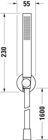 Duravit Wandanschlussbogenset MinusFlow Rain/Pulse/Mono Chrom HG – 120 mm mit Rosette