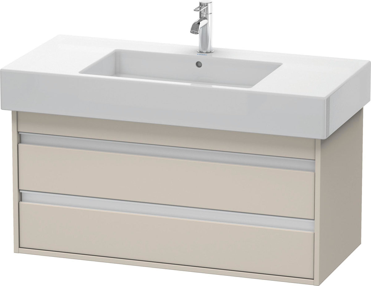 DURAVIT Ketho Waschtischunterbau 1000 mm wandhängend, 2 Schubkästen, basalt matt – mit Soft-Close