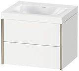 Duravit XVIU Möbelwaschtischset 600x480mm mit Viu Waschtisch und Nussbaum-Einrichtung