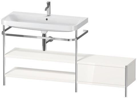 Duravit Waschtischset Happy D.2 Plus 1600x490mm ein Hahnloch taupe supermatt