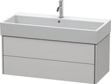 DURAVIT XSquare Waschtischunterbau 984 mm mit 2 Schubkästen, Seitenteile s-matt, Eiche-Ausführung