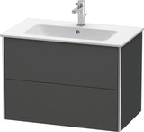 Duravit XSquare Waschtischunterbau 810 mm graphit matt mit 2 Schubkästen und Tip-On-Technik