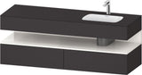 DURAVIT Qatego Einbauwaschtisch mit Konsolenwaschtischunterbau 1600 mm Weiß Matt