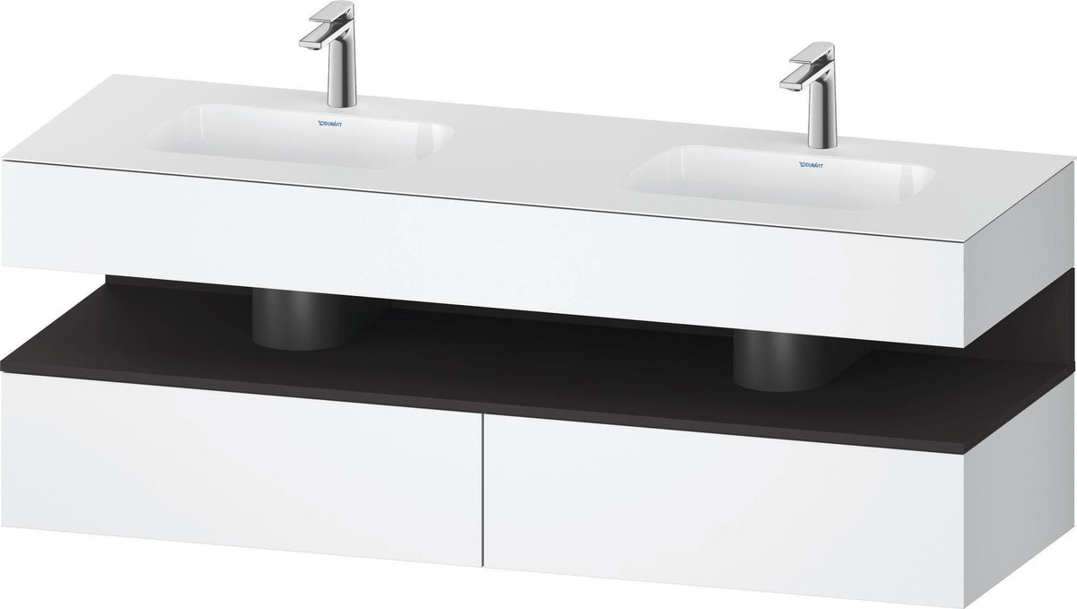 DURAVIT Qatego Studio F. A. Porsche Waschtischset 1600 mm mit Konsolenwaschtischunterbau, 2 Auszüge