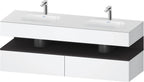 weiß / QA EWT m.Kon-WTU,1600x550x600mm,WPl:2 Ni-Bel,Weiß Matt,Ni:Graphit Superm,Deko