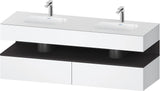 DURAVIT Qatego Studio F. A. Porsche Waschtischset 1600 mm mit Konsolenwaschtischunterbau, 2 Auszüge
