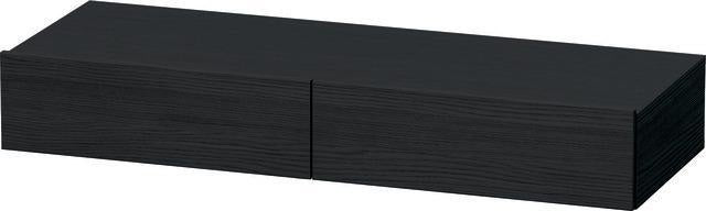 Duravit DuraStyle Schubkastenablage 1200 mm, 2 Schubkästen, Eiche Schwarz/Weiß Matt – Wandhängend